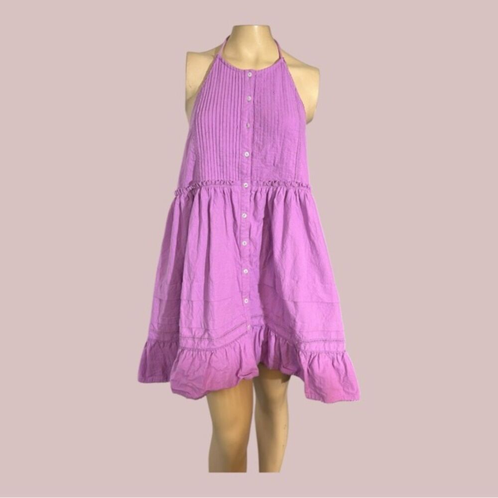 Free People Lilac Halter Mini Dress – Boho Summer Vibes